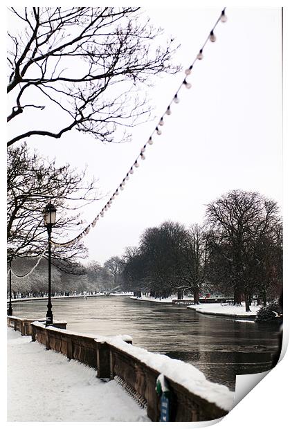 A Frozen River Print by Johanna Garlike