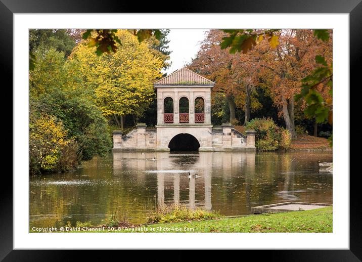 Birkenhead Park Boathouse  Framed Mounted Print by David Chennell