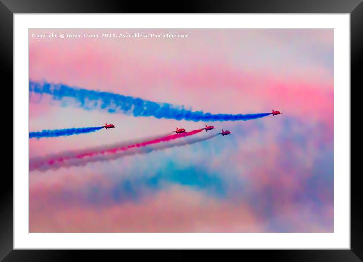 Red Arrows - 03 Framed Mounted Print by Trevor Camp