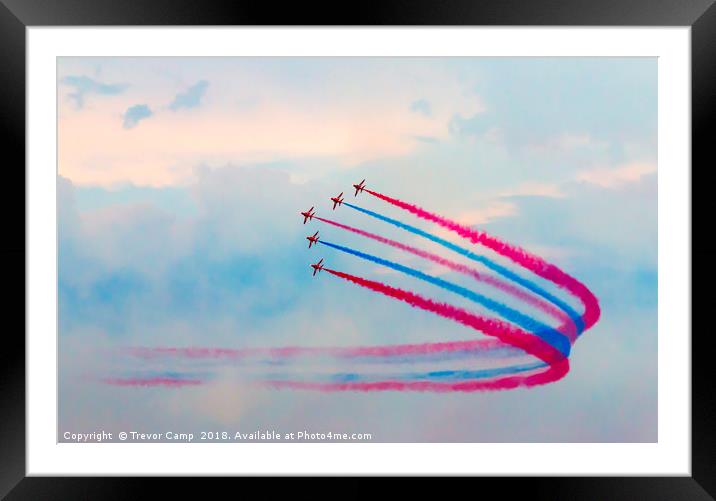 Red Arrows - 04 Framed Mounted Print by Trevor Camp