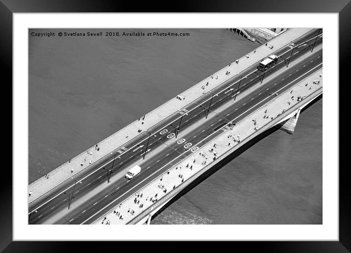Aerial Bridge Framed Mounted Print by Svetlana Sewell