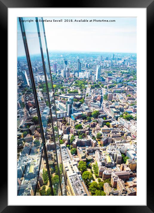 View from Shard Framed Mounted Print by Svetlana Sewell