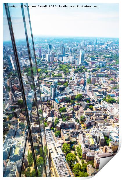 View from Shard Print by Svetlana Sewell
