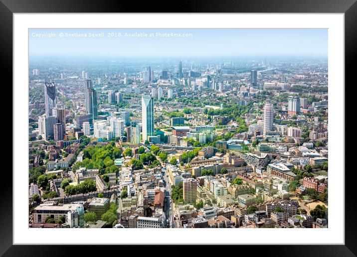 Aerial London Framed Mounted Print by Svetlana Sewell