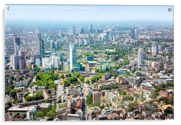 Aerial London Acrylic by Svetlana Sewell