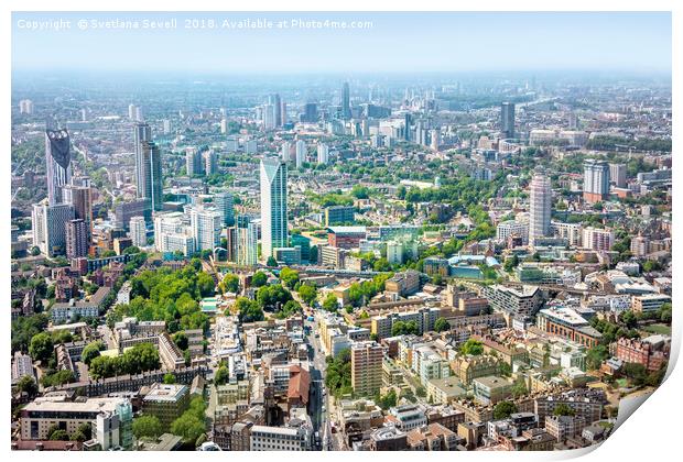 Aerial London Print by Svetlana Sewell