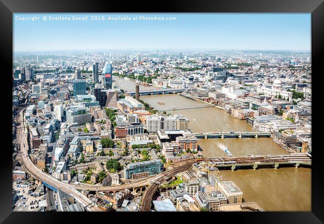 Aerial London View Framed Print by Svetlana Sewell