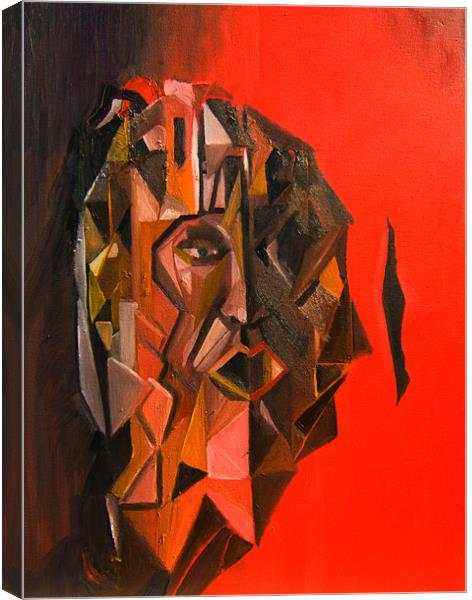 Portrait Mask Canvas Print by James Lavott