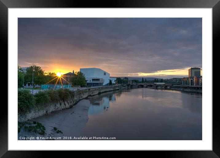 Newport Sunset, South Wales Framed Mounted Print by Kevin Arscott