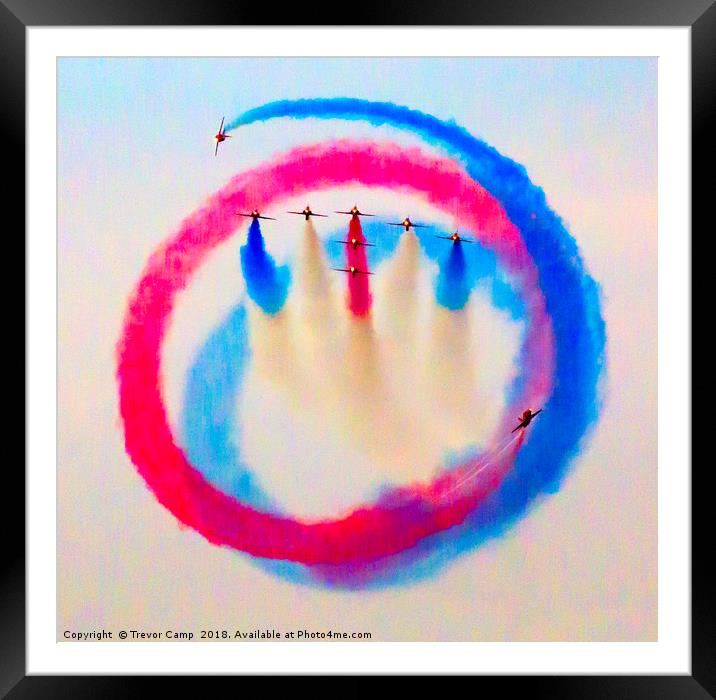 Red Arrows 06 Framed Mounted Print by Trevor Camp