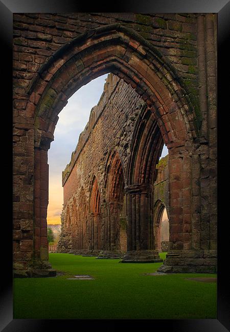 Sunrise at Sweetheart Abbey, Dumfries and Galloway Framed Print by David Lewins (LRPS)