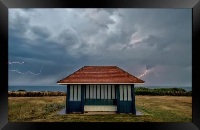 A storm out at sea - Hunstanton  Framed Print by Gary Pearson