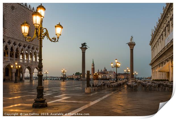 Sunrise in San Marco Print by Ian Collins