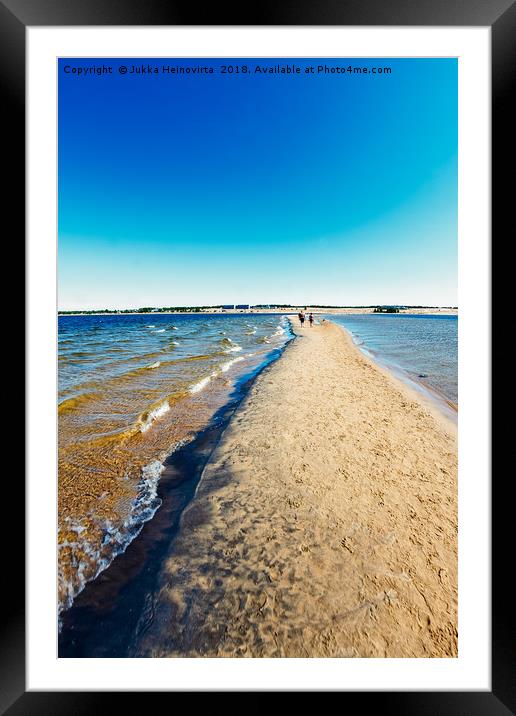 Walk On The Sandbank Framed Mounted Print by Jukka Heinovirta