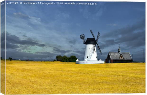 Lytham Windmill Canvas Print by Derrick Fox Lomax