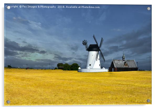 Lytham Windmill Acrylic by Derrick Fox Lomax