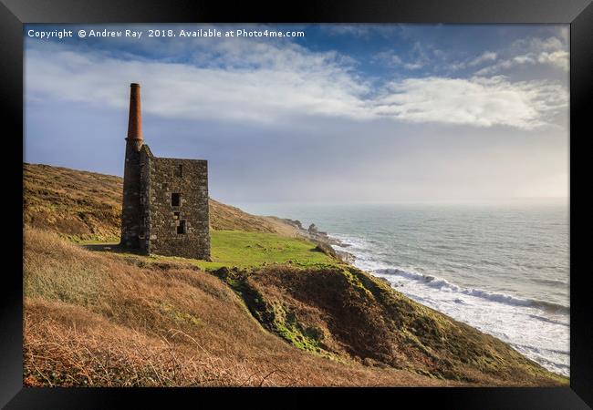 Wheal Prosper Engine House (Rinsey) Framed Print by Andrew Ray