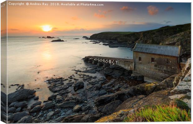The setting sun (Lizard Point) Canvas Print by Andrew Ray