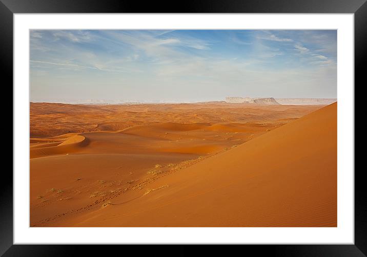 The Red Sands, Riyadh Framed Mounted Print by Simon Curtis