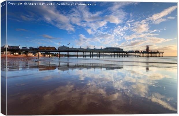 Reflections at Paignton Canvas Print by Andrew Ray