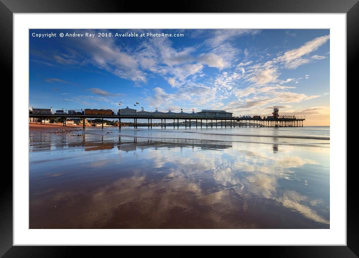Reflections at Paignton Framed Mounted Print by Andrew Ray