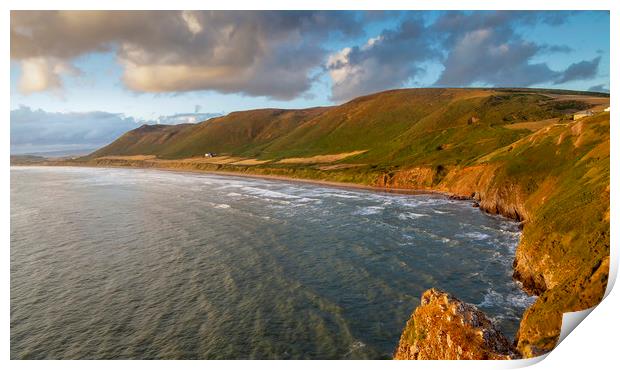 Rhossili Bay Gower Print by Leighton Collins
