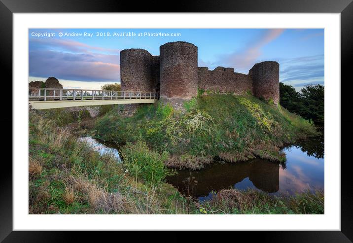 White Castle at sunset Framed Mounted Print by Andrew Ray