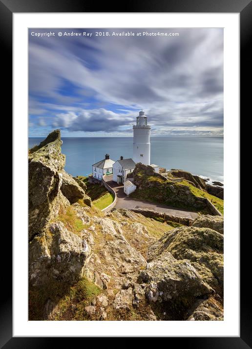 Above Start Point Lighthouse Framed Mounted Print by Andrew Ray