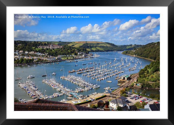 Above the River Dart (Kingswear) Framed Mounted Print by Andrew Ray