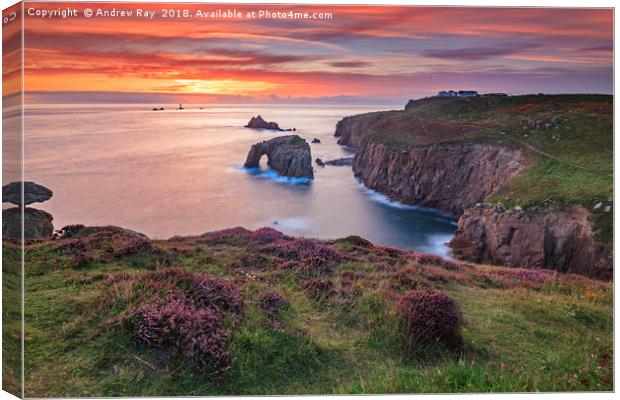 Sunset at Land's End Canvas Print by Andrew Ray
