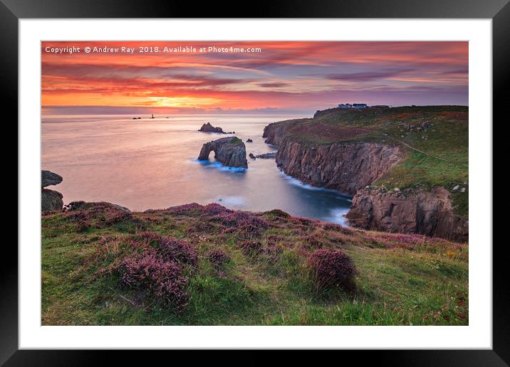 Sunset at Land's End Framed Mounted Print by Andrew Ray