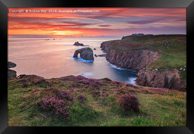 Sunset at Land's End Framed Print by Andrew Ray