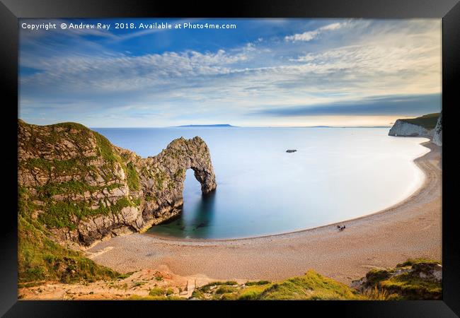 Above Durdle Door Framed Print by Andrew Ray