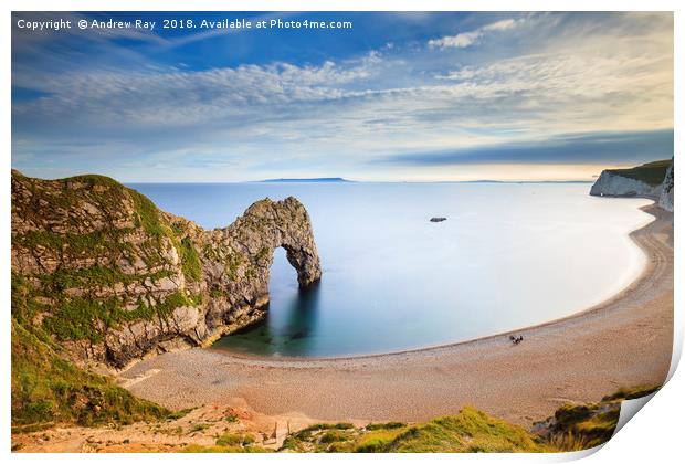 Above Durdle Door Print by Andrew Ray