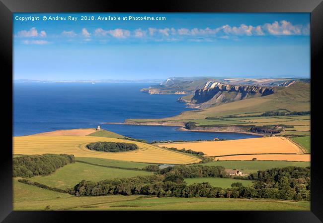 Above Kimmeridge Bay by Andrew Ray Framed Print by Andrew Ray