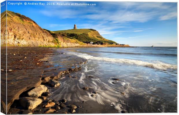 Wave Pattern at Kimmeridge by Andrew Ray Canvas Print by Andrew Ray
