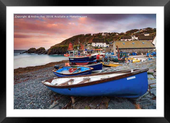 Cadgwith at Sunrise Framed Mounted Print by Andrew Ray