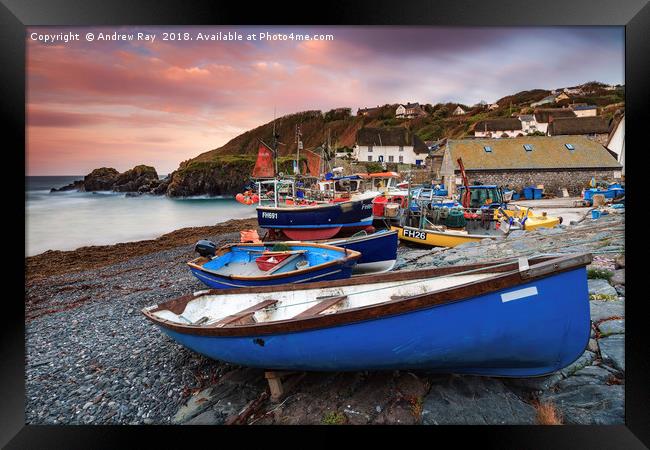 Cadgwith at Sunrise Framed Print by Andrew Ray