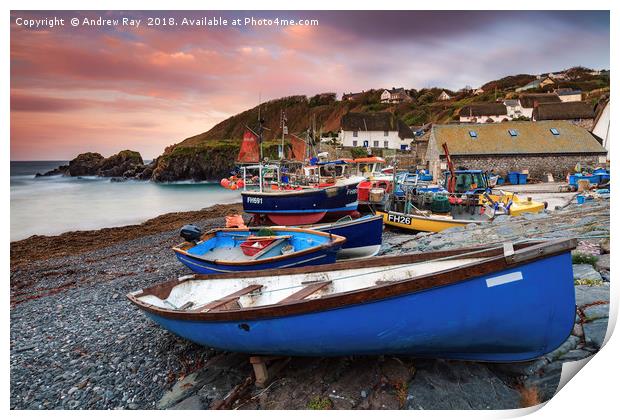 Cadgwith at Sunrise Print by Andrew Ray