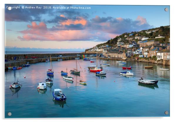 Mousehole at Sunrise Acrylic by Andrew Ray