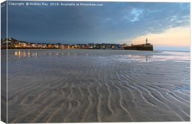 Twilight at St Ives Canvas Print by Andrew Ray