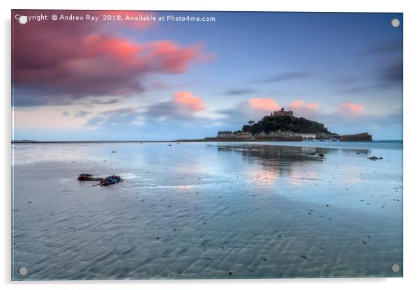 Beach View (St Michael's Mount)  Acrylic by Andrew Ray