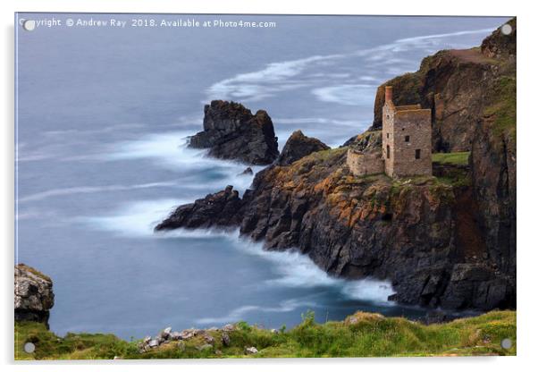 Engine House at Botallack Acrylic by Andrew Ray