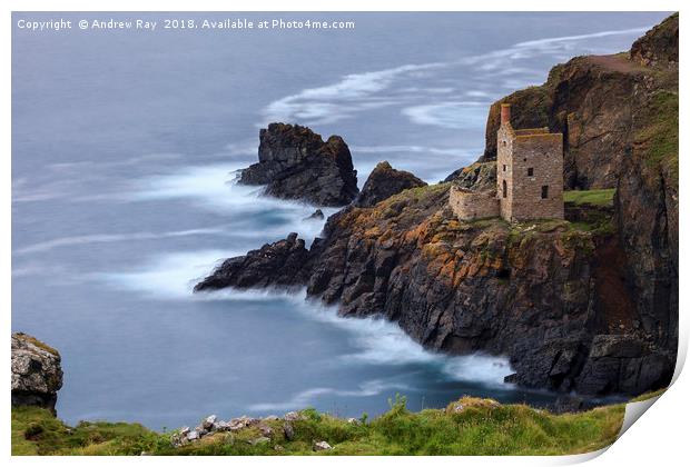 Engine House at Botallack Print by Andrew Ray
