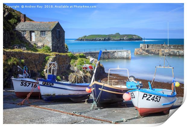 Mullion Harbour  Print by Andrew Ray