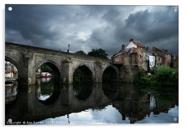 Elvet Bridge Durham 2 Acrylic by Ann Garrett
