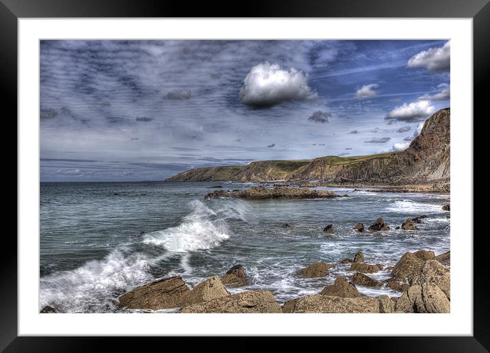Sandymouth Beach From Menachurch Point Framed Mounted Print by Mike Gorton
