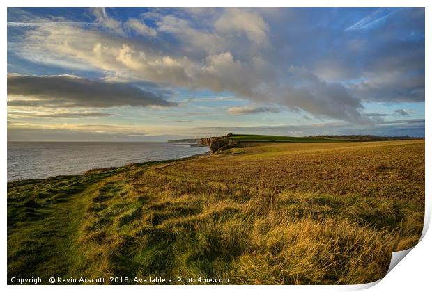 The view towards Nash Point, South Wales Print by Kevin Arscott