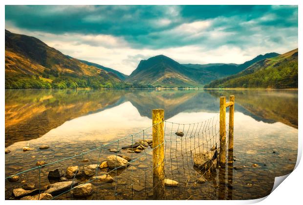 Buttermere lake Print by Kevin Elias