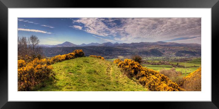 Snowdonia, The Picnic Spot of Dreams - Panorama Framed Mounted Print by Philip Brown